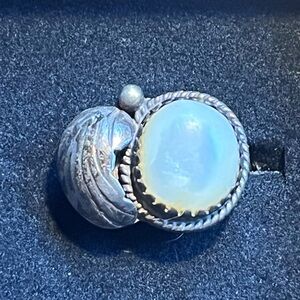 Pearl 925 silver ring size 3.5 vintage